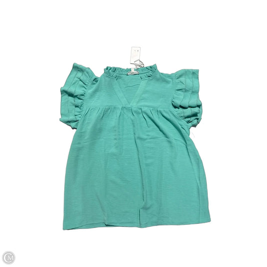 Top Short Sleeve By Cmc In Aqua, Size: S
