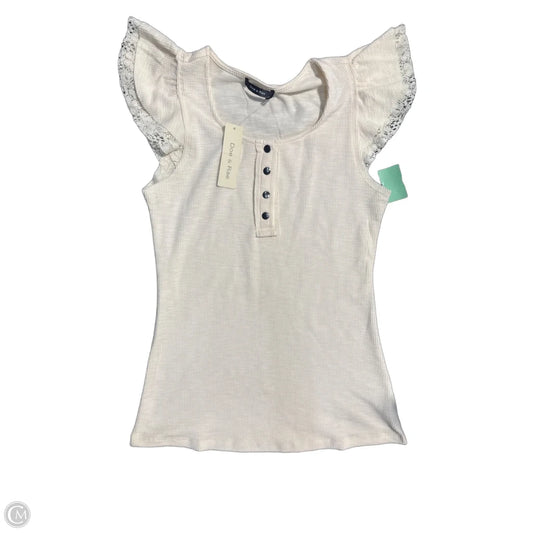 Top Short Sleeve By Doe & Rae In Cream, Size: S