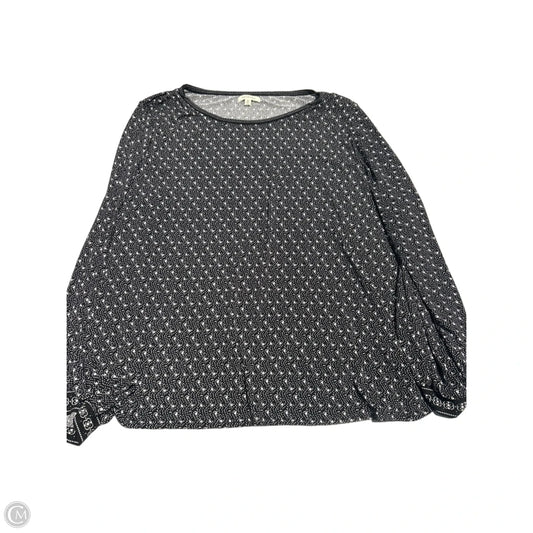 Top Long Sleeve By Max Studio In Black & White, Size: 2x