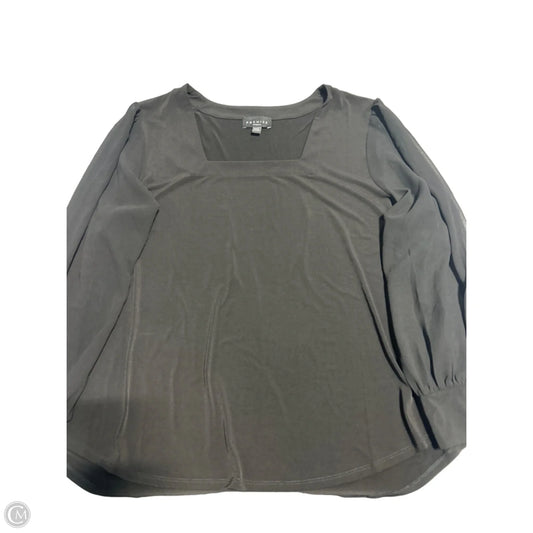 Top Long Sleeve By Premise In Black, Size: 3x