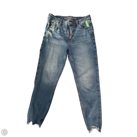Jeans Straight By American Eagle In Blue Denim, Size: 12