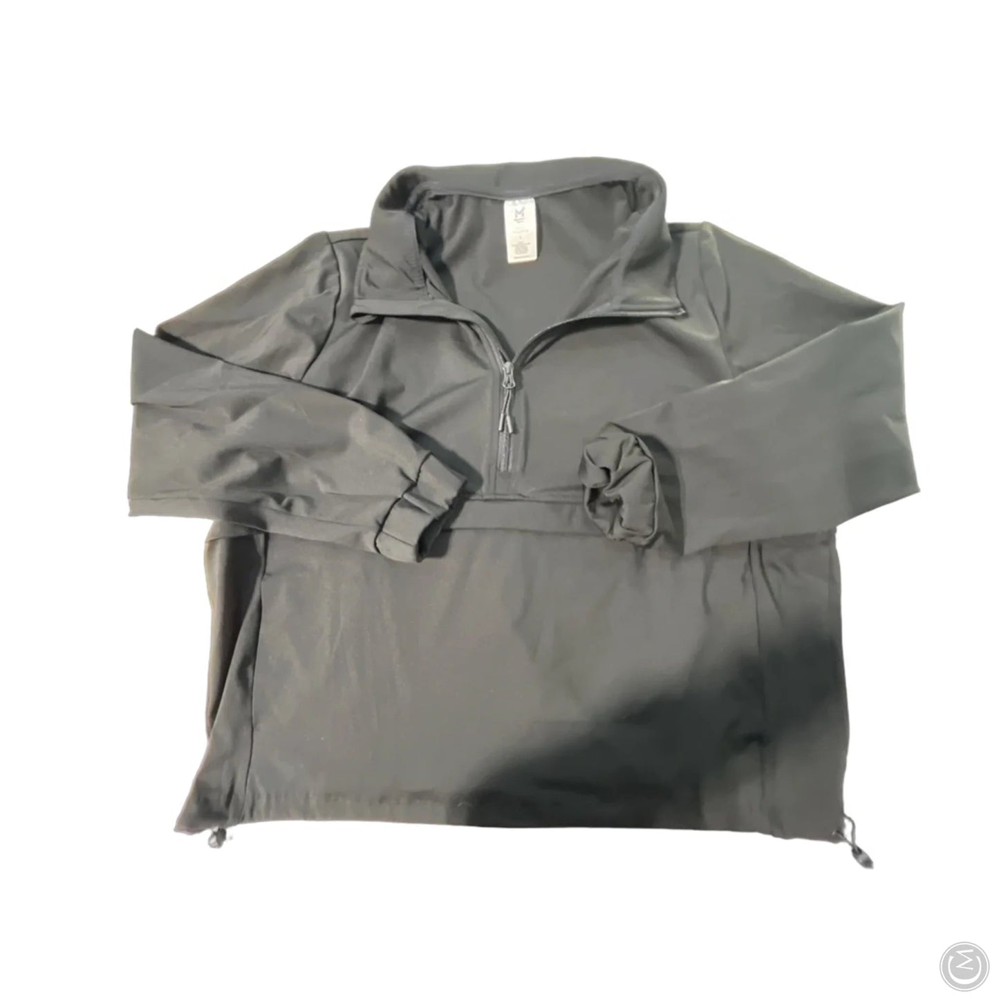 Athletic Top Long Sleeve Collar By Members Mark In Black, Size: L