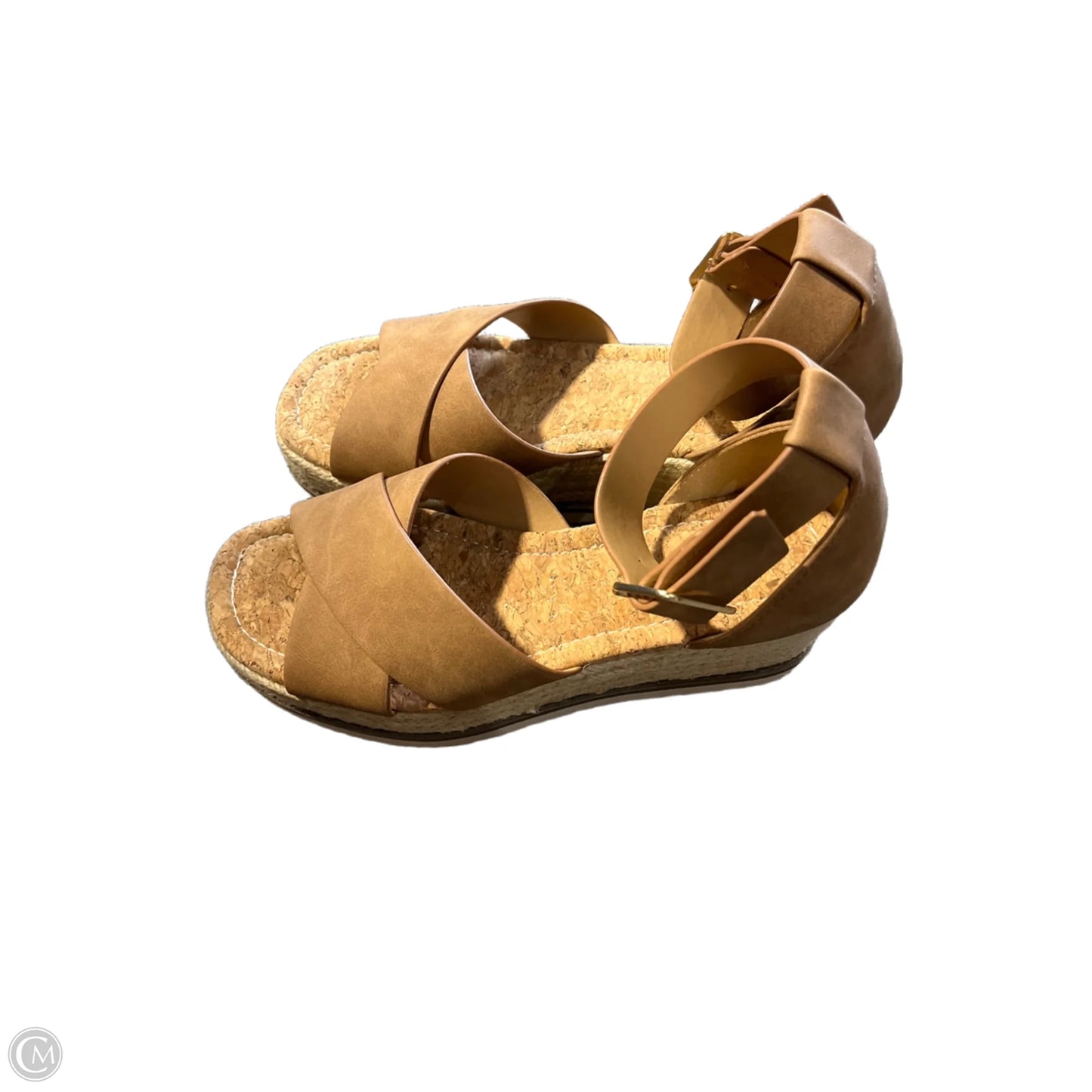 Sandals Heels Platform By Soda In Tan, Size: 5.5