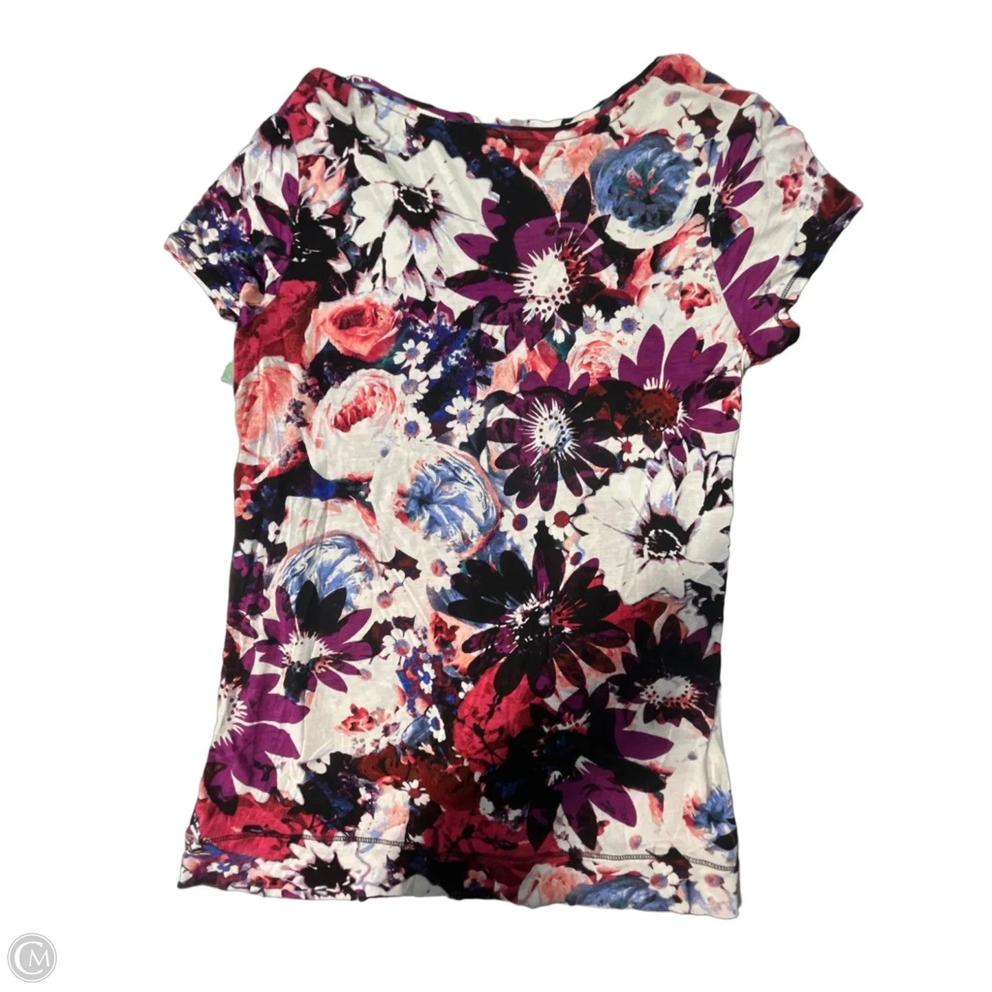 Top Short Sleeve By Simply Vera In Floral Print, Size: Xl
