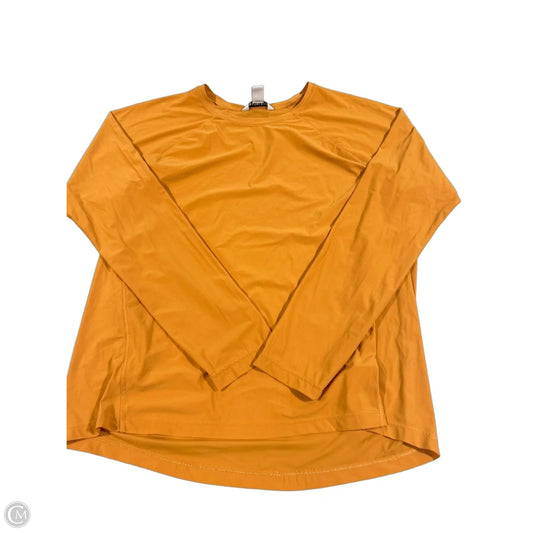 Athletic Top Long Sleeve Collar By Athleta In Orange, Size: L