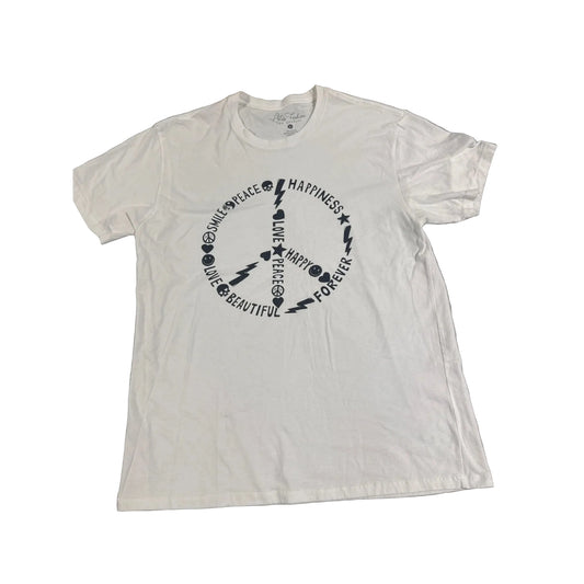 Top Short Sleeve By Cme In White, Size: L