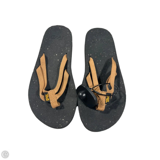Sandals Flats By Teva In Black & Brown, Size: 6