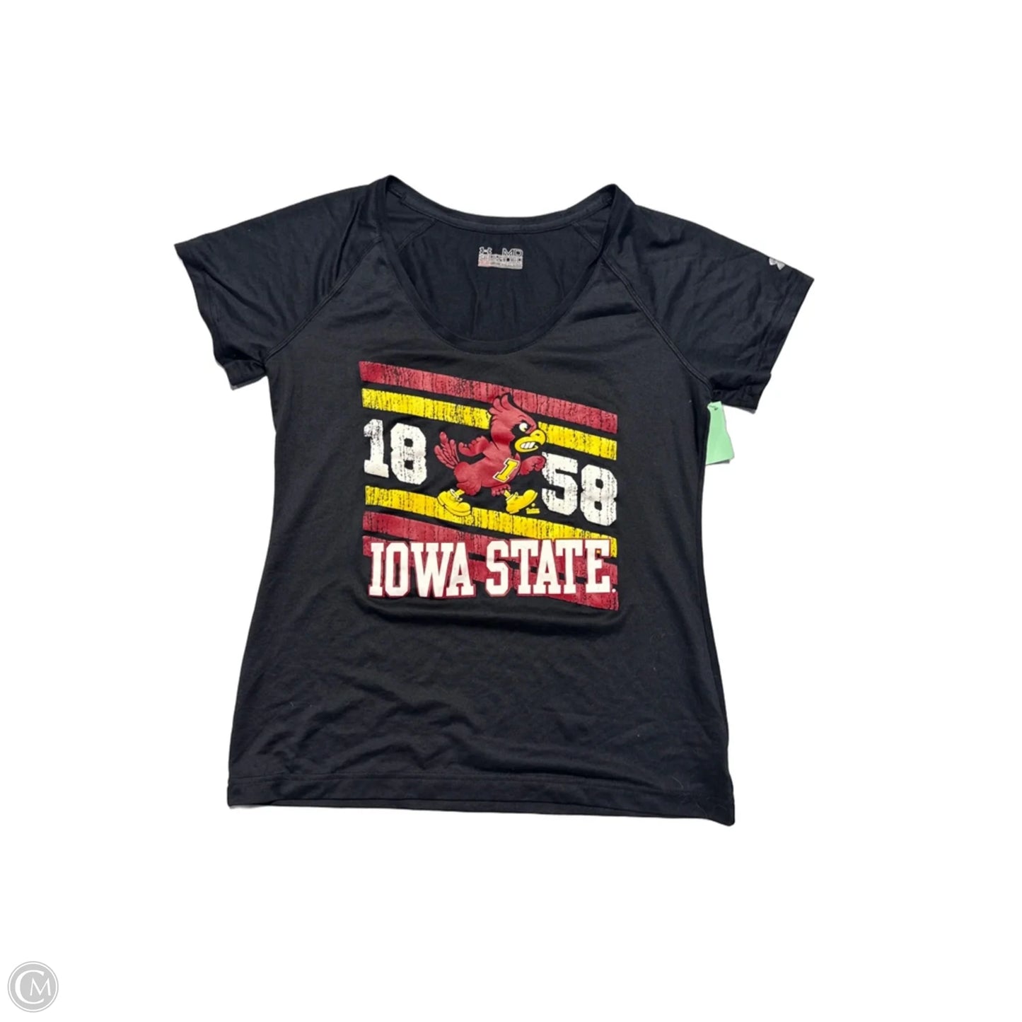 Top Short Sleeve By Under Armour In Black, Size: M