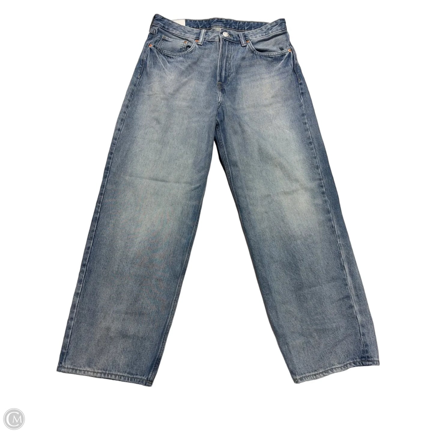 Jeans Straight By H&m In Blue Denim, Size: 14