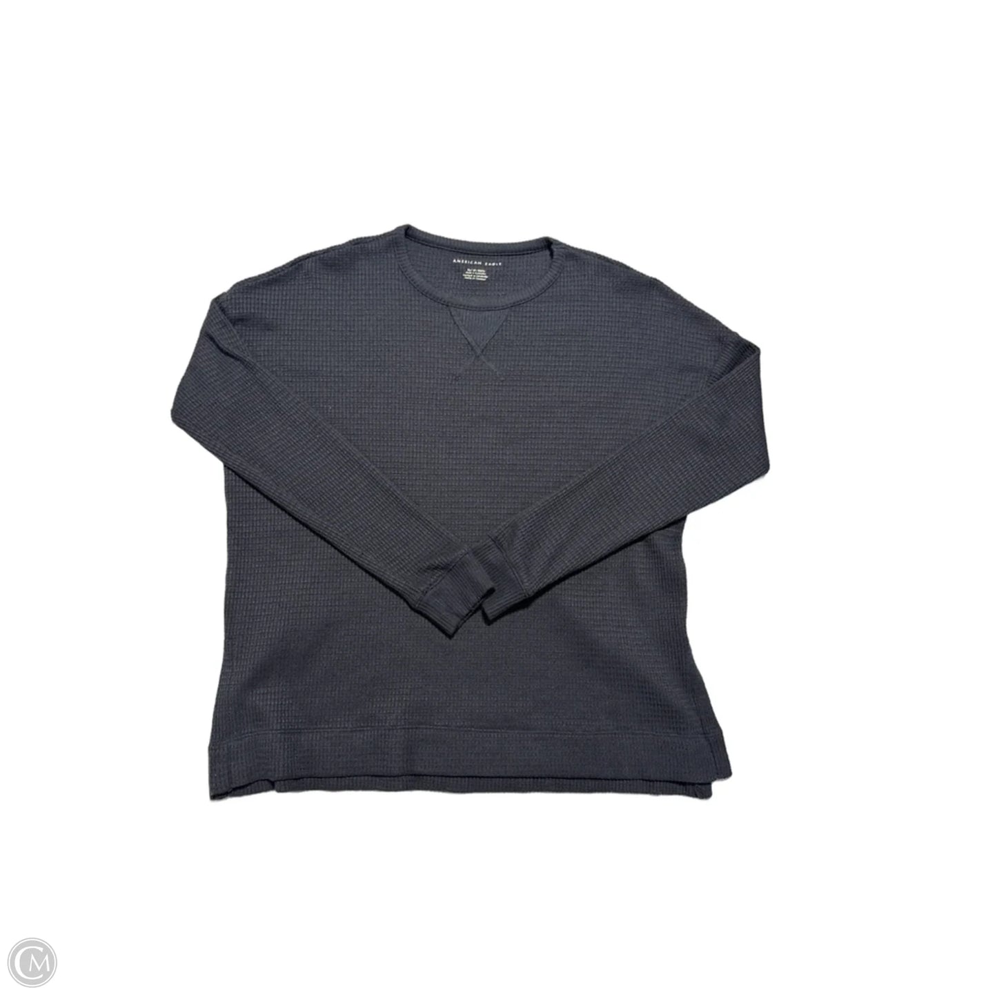 Top Long Sleeve By American Eagle In Grey, Size: Xs