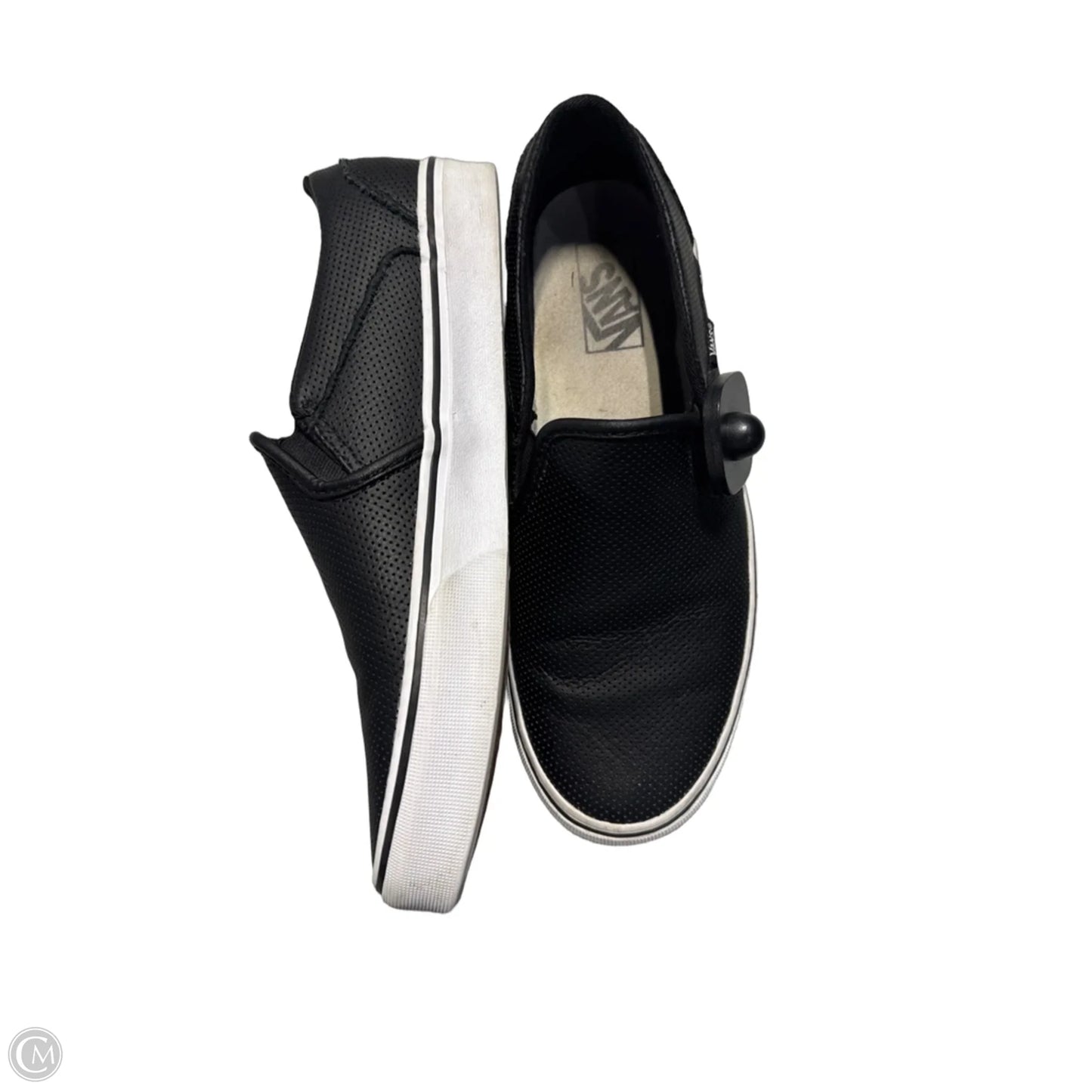 Shoes Flats By Vans In Black, Size: 10