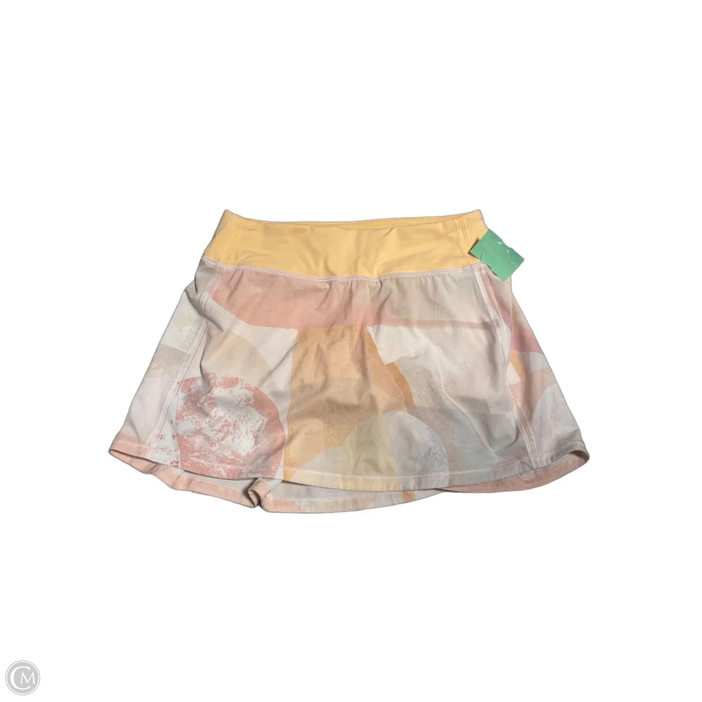 Athletic Skort By Lululemon In Orange & Pink, Size: 4