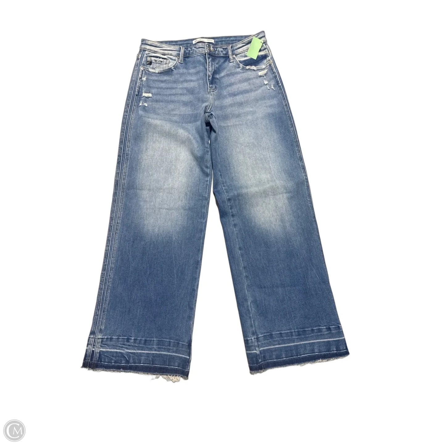 Jeans Wide Leg By Kancan In Blue Denim, Size: 8