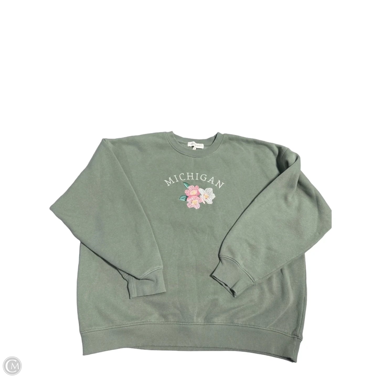 Sweatshirt Crewneck By State Of Mine In Green, Size: L