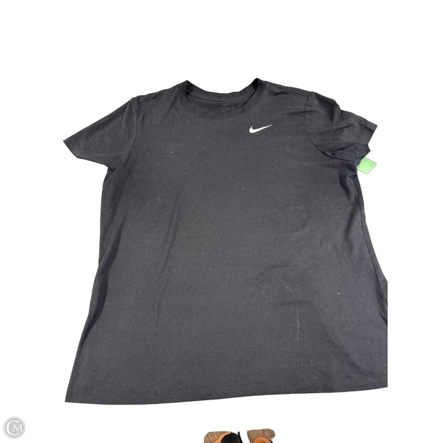 Athletic Top Short Sleeve By Nike In Black, Size: Xl