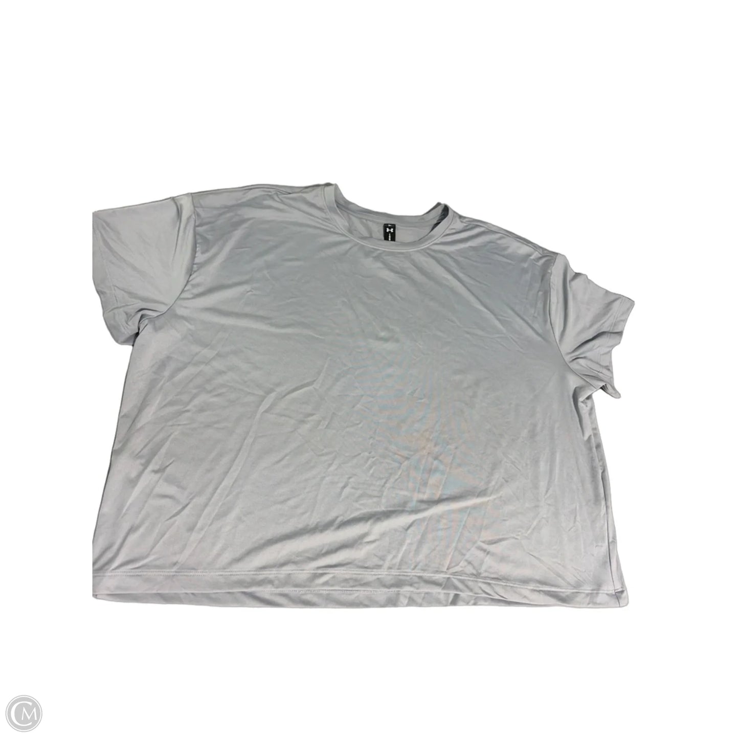 Athletic Top Short Sleeve By Under Armour In Grey, Size: L