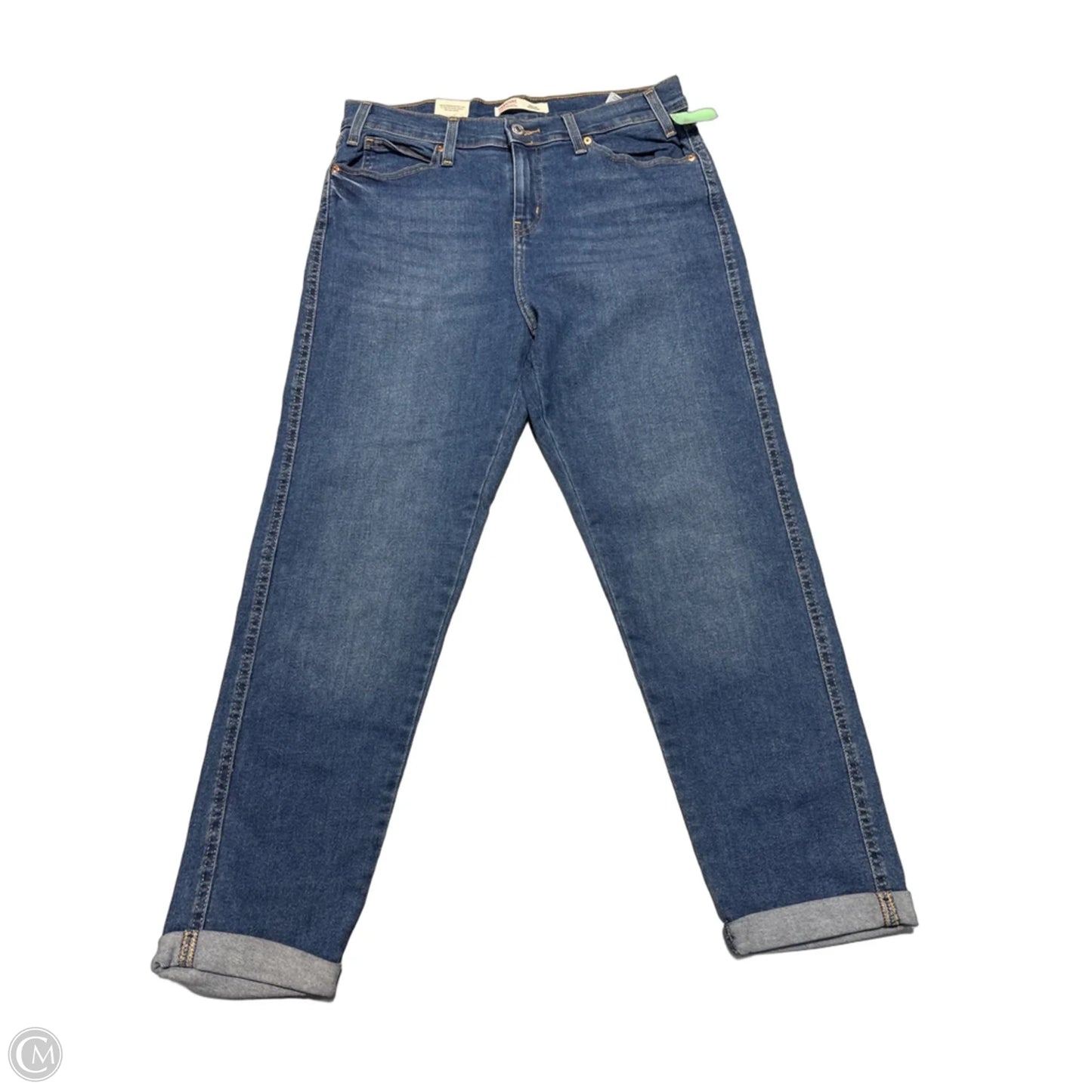 Jeans Boyfriend By Levis In Blue Denim, Size: 8