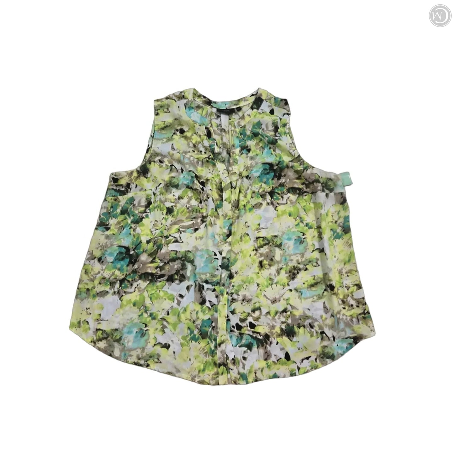 Top Sleeveless By Apt 9 In Green, Size: 1x