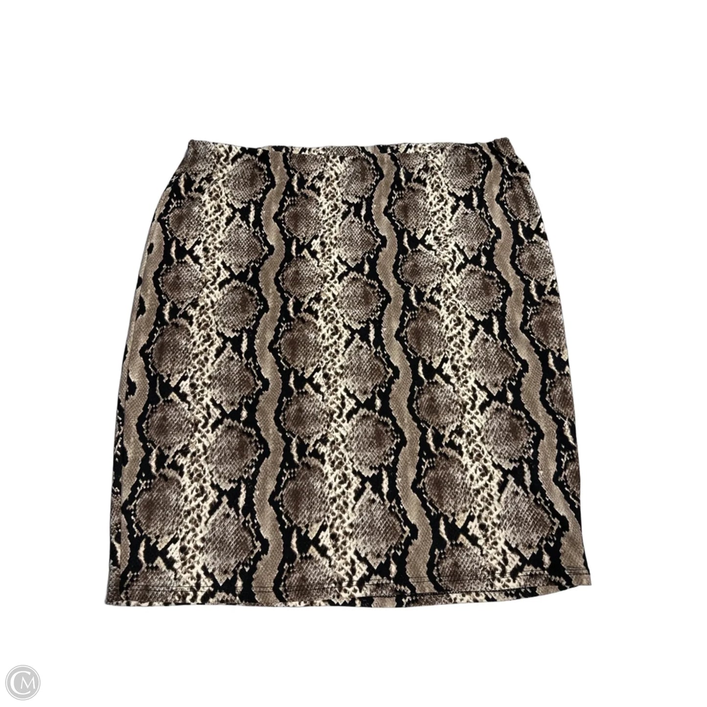 Skirt Mini & Short By Promesa In Snakeskin Print, Size: L