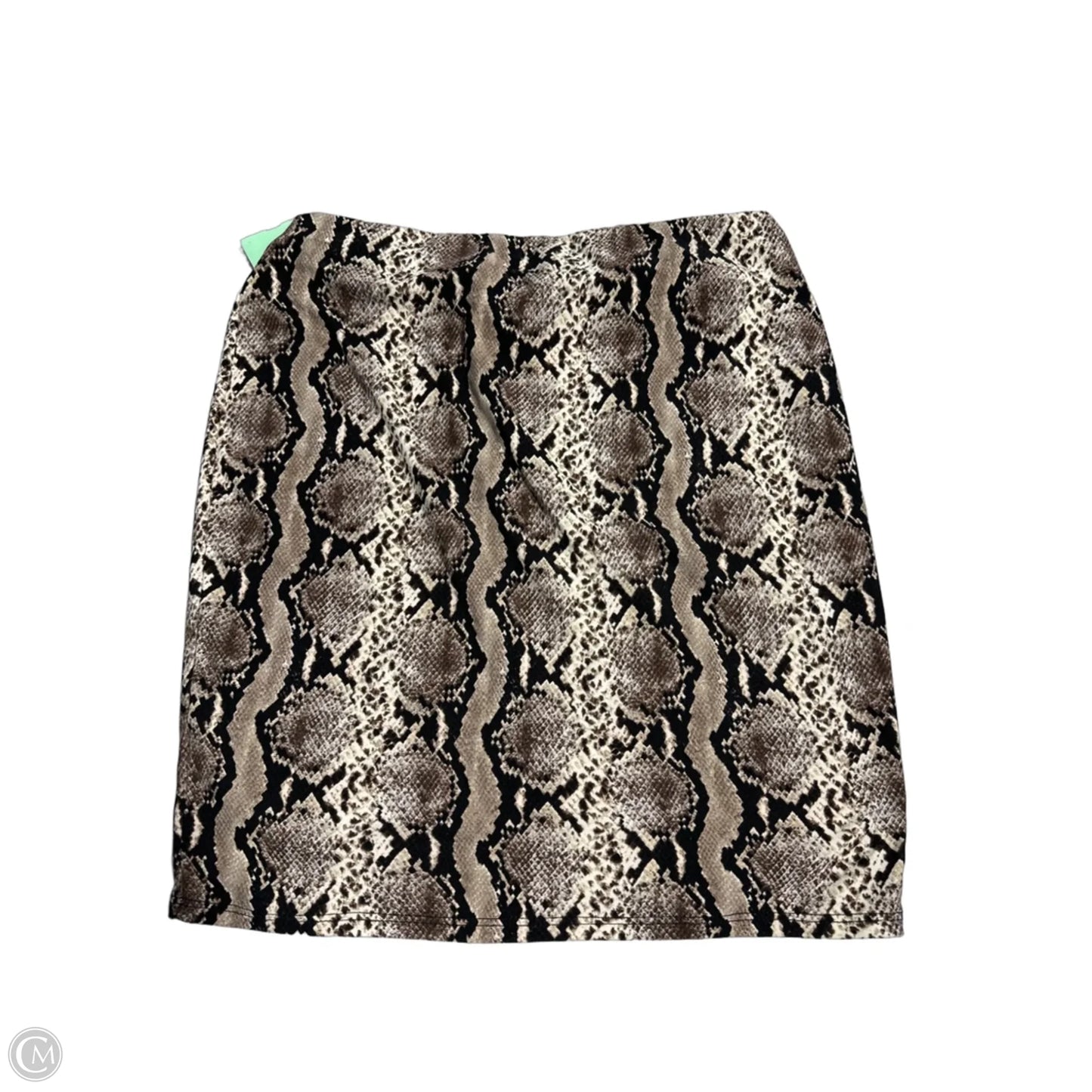 Skirt Mini & Short By Promesa In Snakeskin Print, Size: L