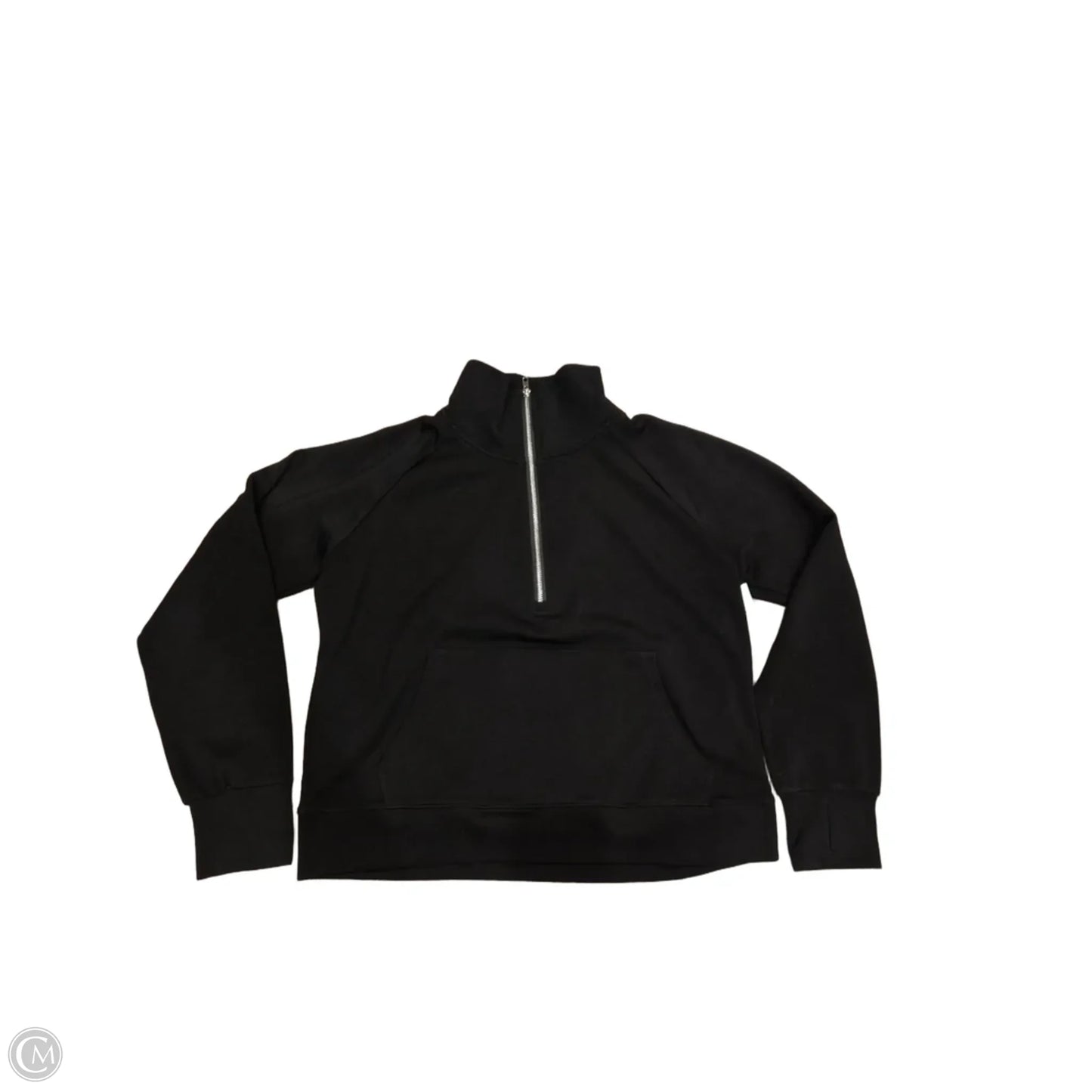 Athletic Top Long Sleeve Collar By Cmc In Black, Size: Xl