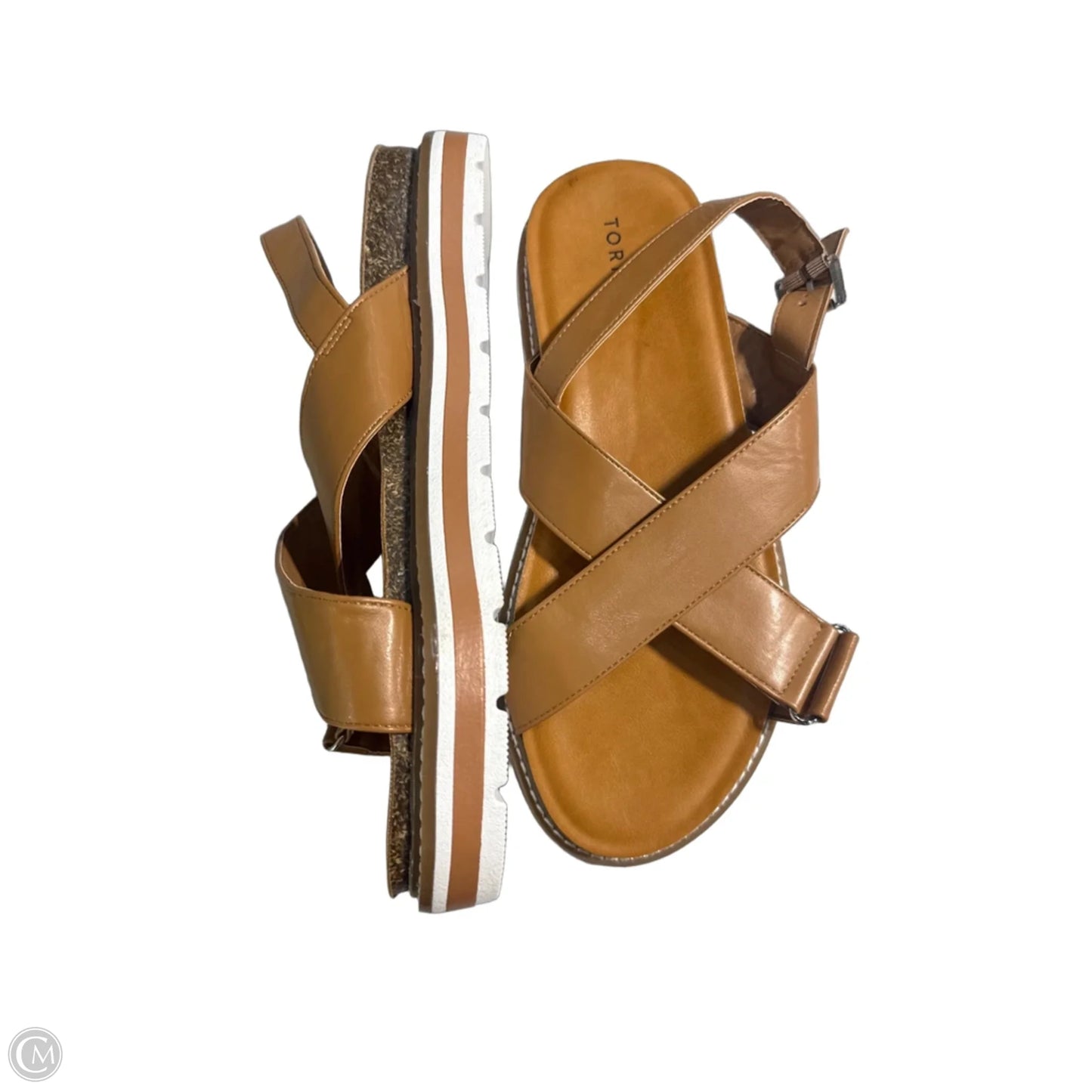 Sandals Flats By Torrid In Brown, Size: 12