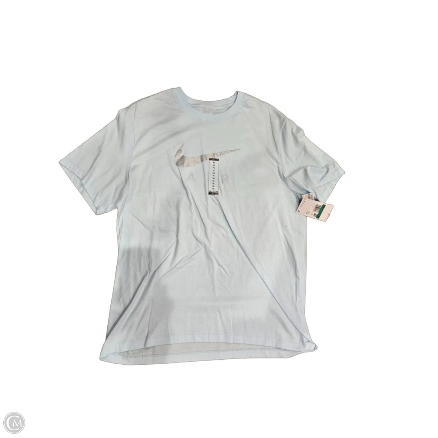 Athletic Top Short Sleeve By Nike In Blue, Size: Xl