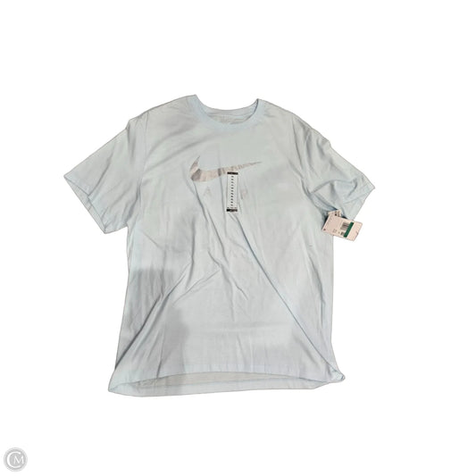 Athletic Top Short Sleeve By Nike In Blue, Size: Xl
