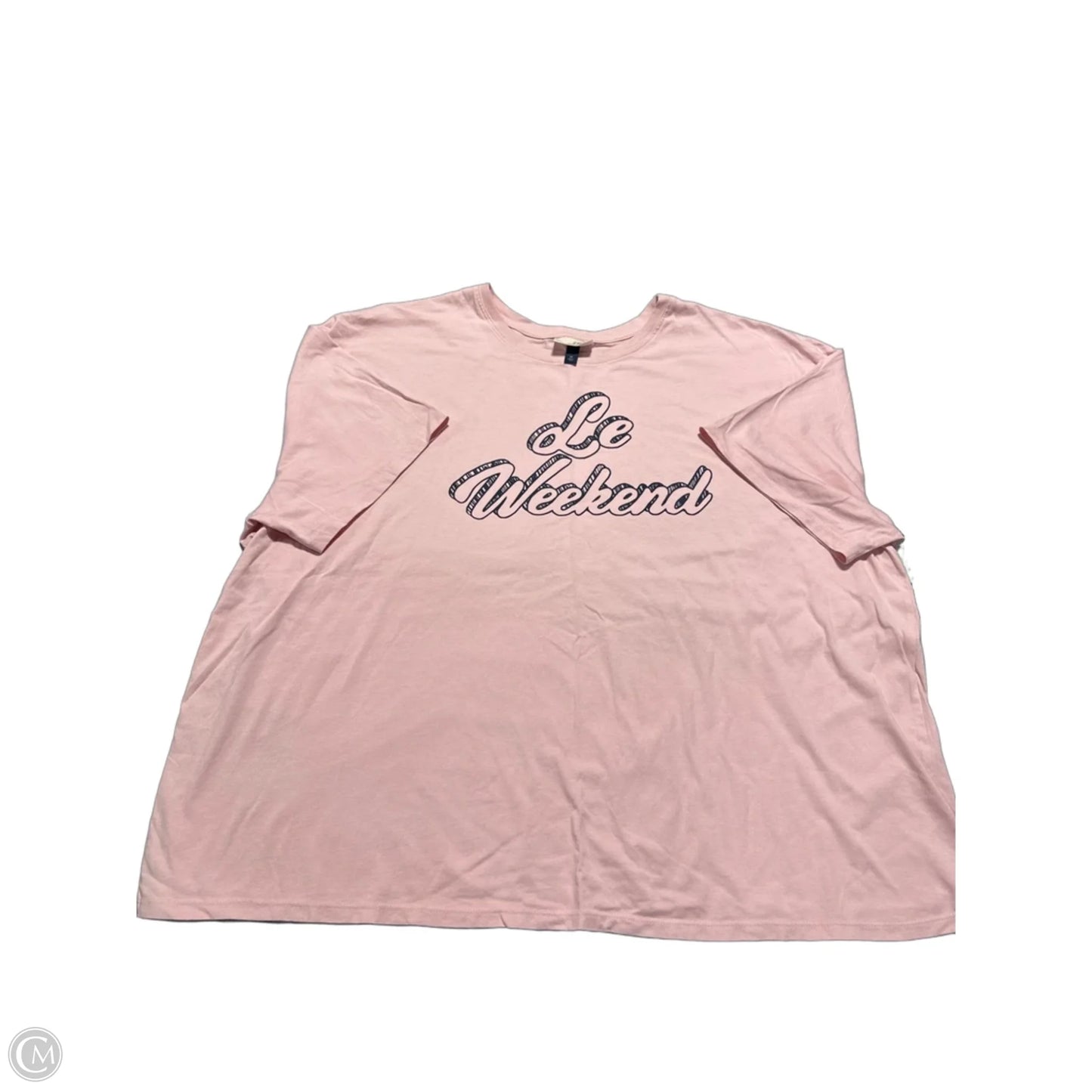 Top Short Sleeve By Universal Thread In Pink, Size: 2x