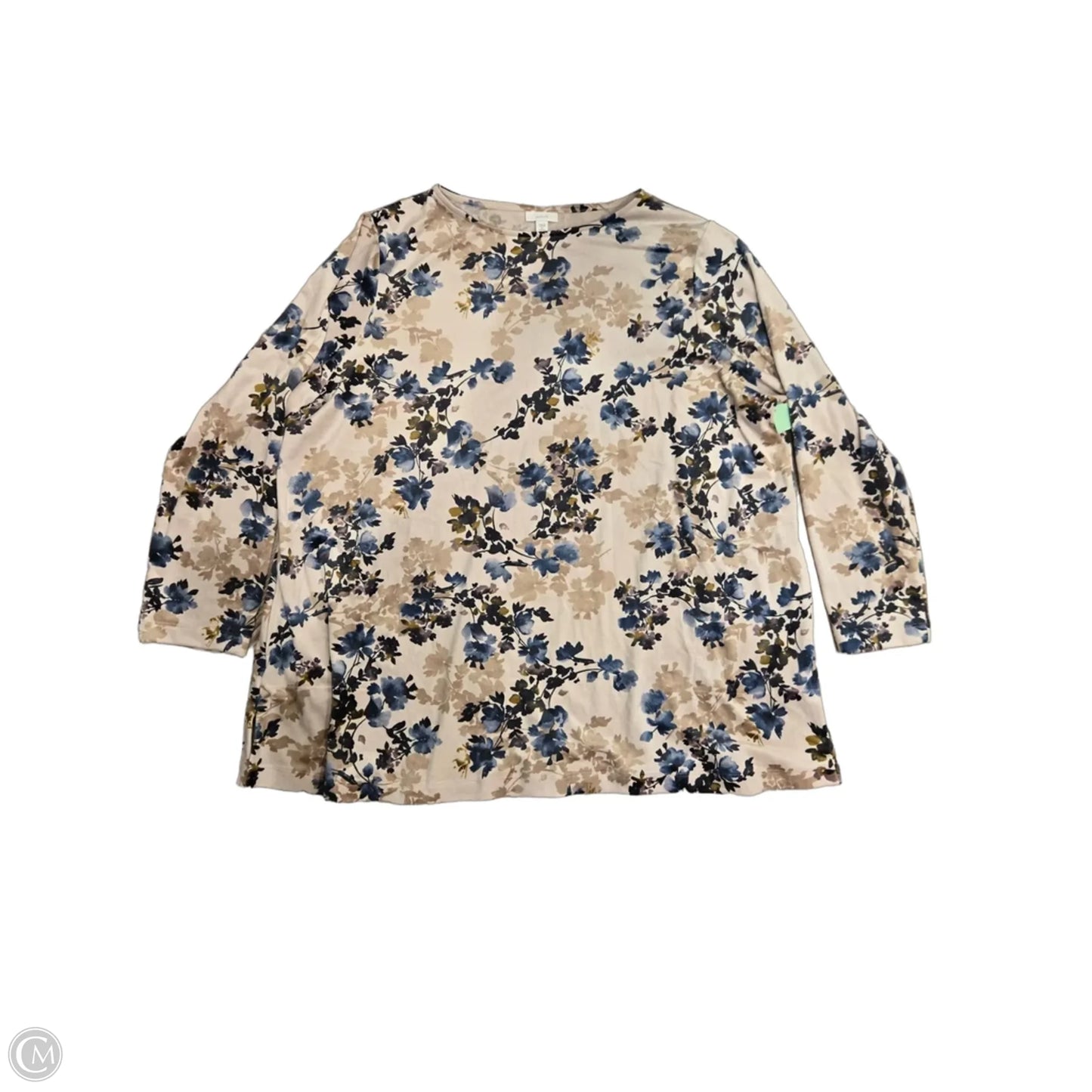 Top Long Sleeve By Pure Jill In Blue & Pink, Size: 3x
