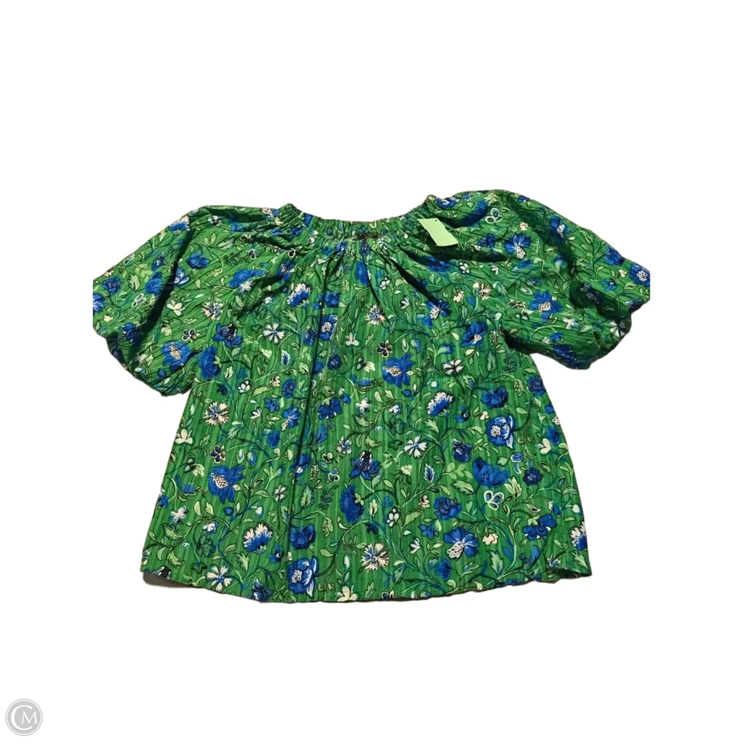 Top Short Sleeve By Ann Taylor In Blue & Green, Size: Sp