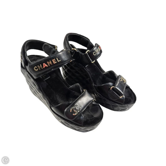 Shoes Luxury Designer By Chanel In Black, Size: 8.5