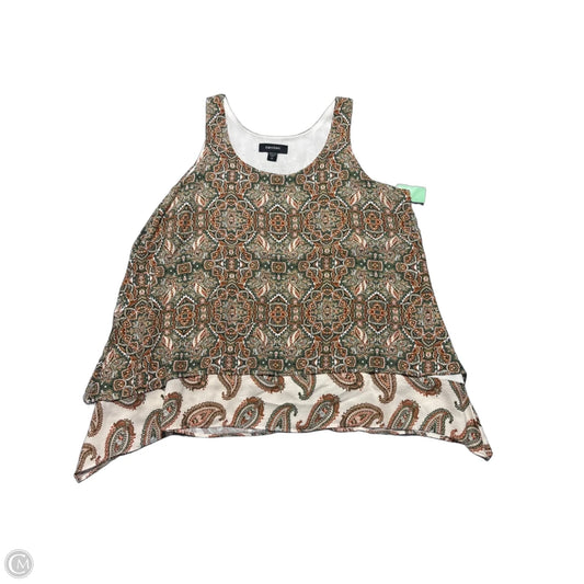 Tank Top By Karen Kane In Green & Orange, Size: Xl