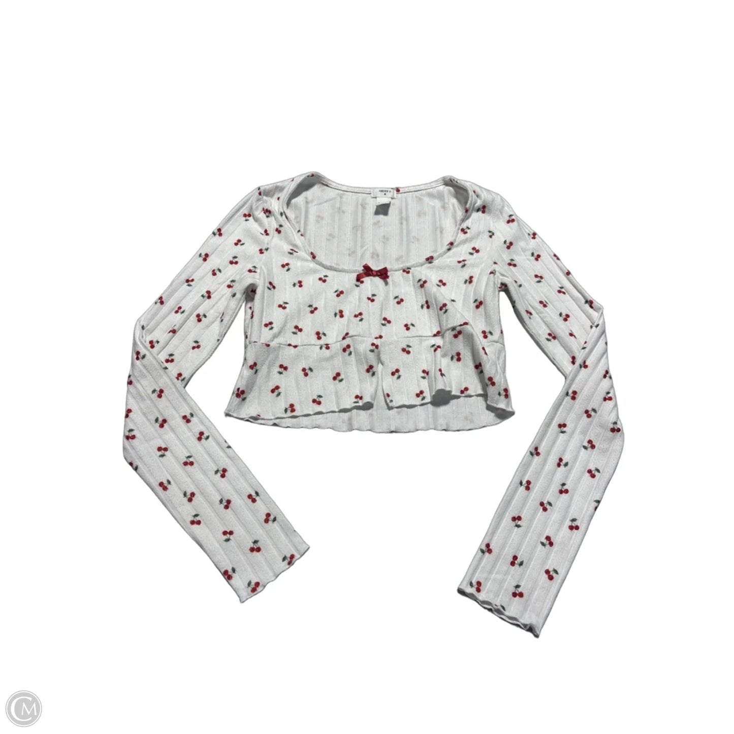 Top 2pc Long Sleeve By Forever 21 In White, Size: S
