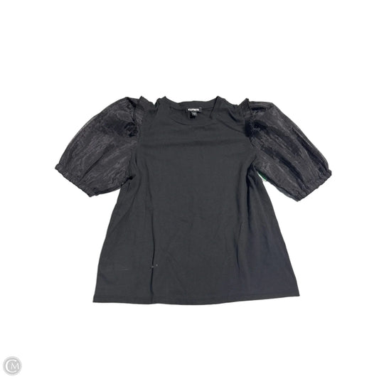 Top Short Sleeve By Express In Black, Size: Xs