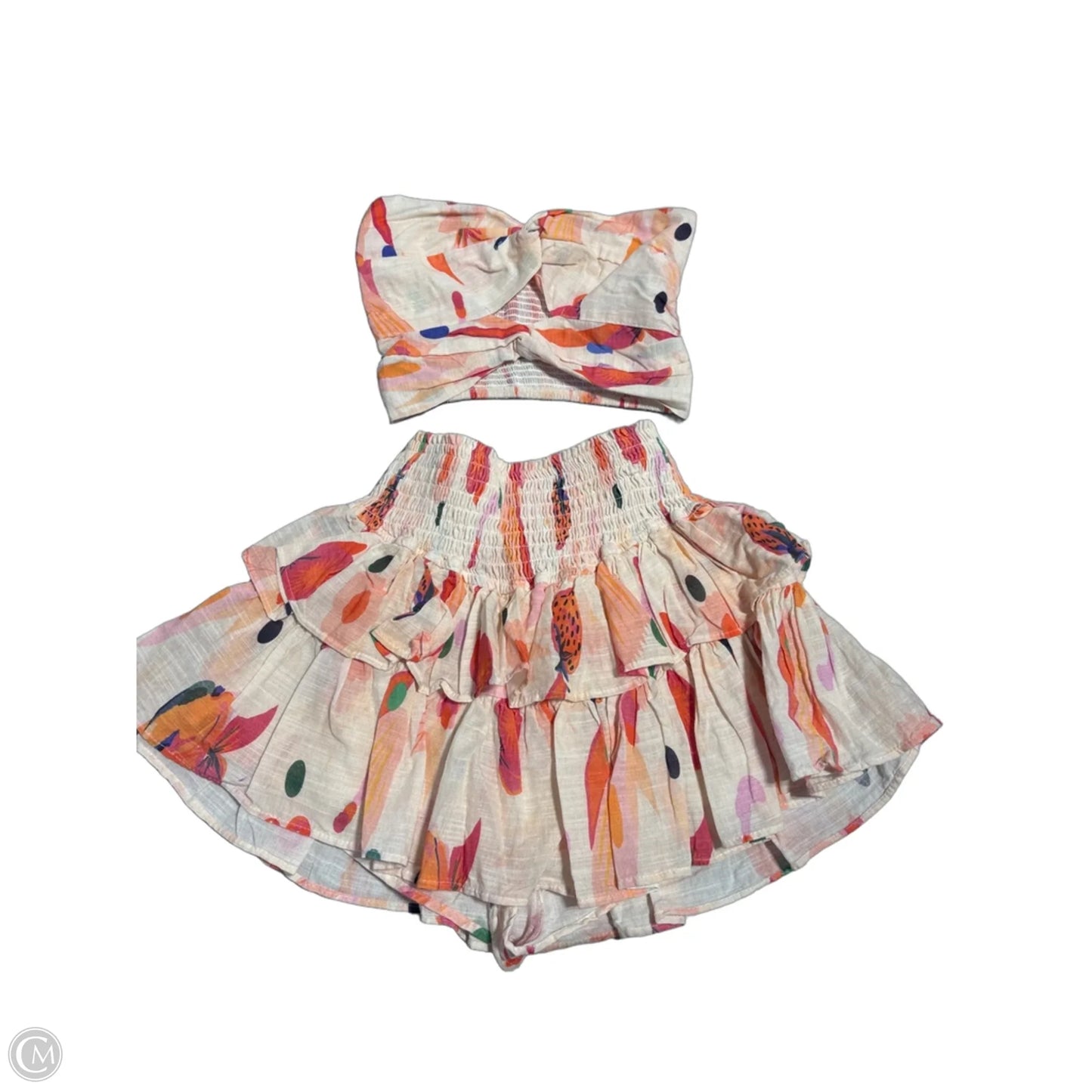 Top Short Sleeve By Cmc In Floral Print, Size: S