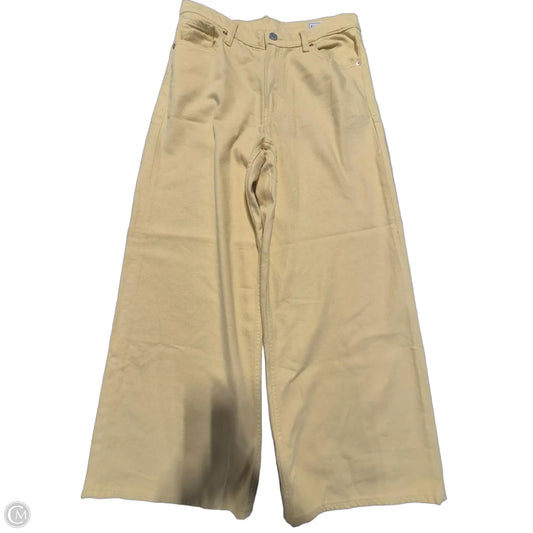Jeans Wide Leg By Gap In Yellow, Size: 4