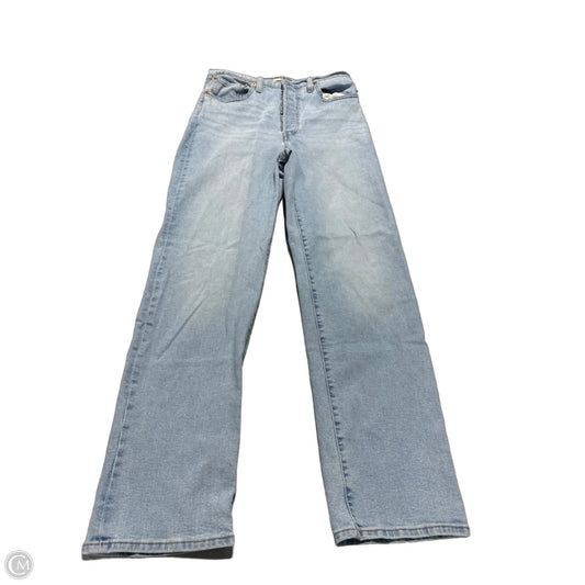 Jeans Straight By Levis In Blue Denim, Size: 12