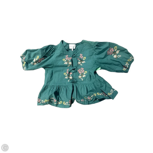 Top Short Sleeve By Mable In Green, Size: M