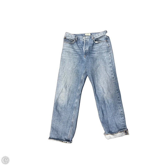 Jeans Straight By Agolde In Blue Denim, Size: 8