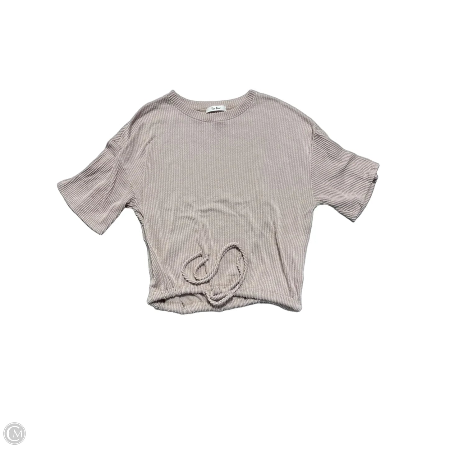 Top Short Sleeve By Tres Bien In Tan, Size: M