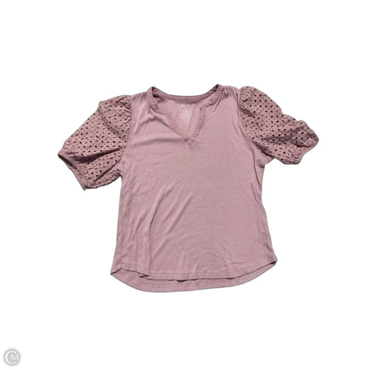 Top Short Sleeve By Nine West In Purple, Size: Xl