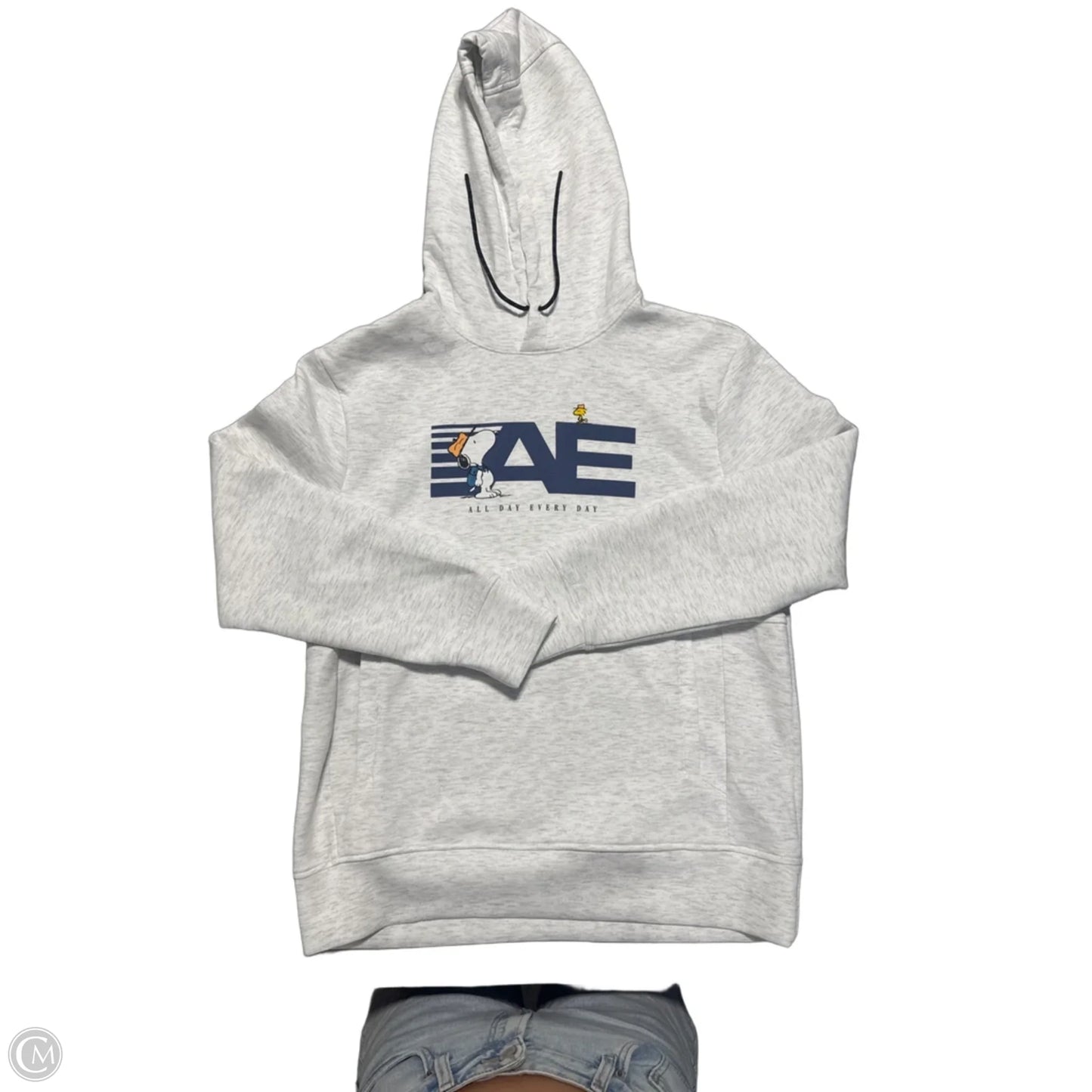 Sweatshirt Hoodie By American Eagle In White, Size: S