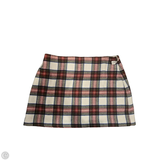 Skirt Mini & Short By Abercrombie And Fitch In Plaid Pattern, Size: Xl