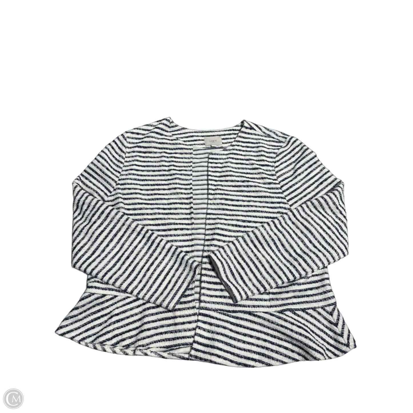 Top Long Sleeve By Loft In Striped Pattern, Size: Xl
