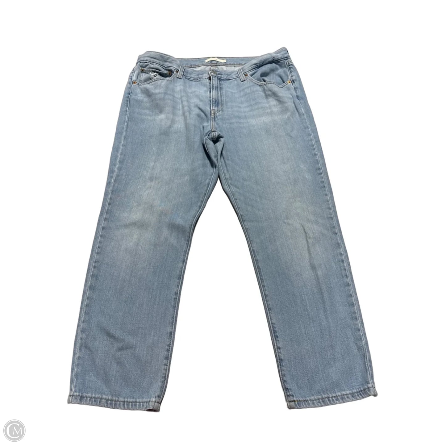 Jeans Boyfriend By Levis In Blue Denim, Size: 16
