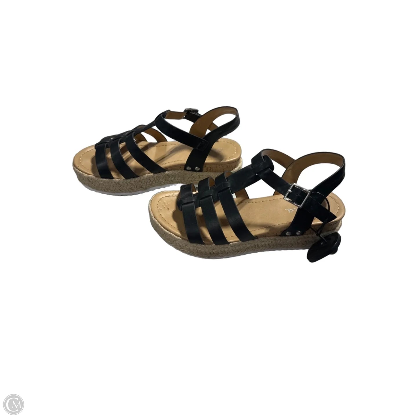 Sandals Flats By Soda In Black, Size: 8