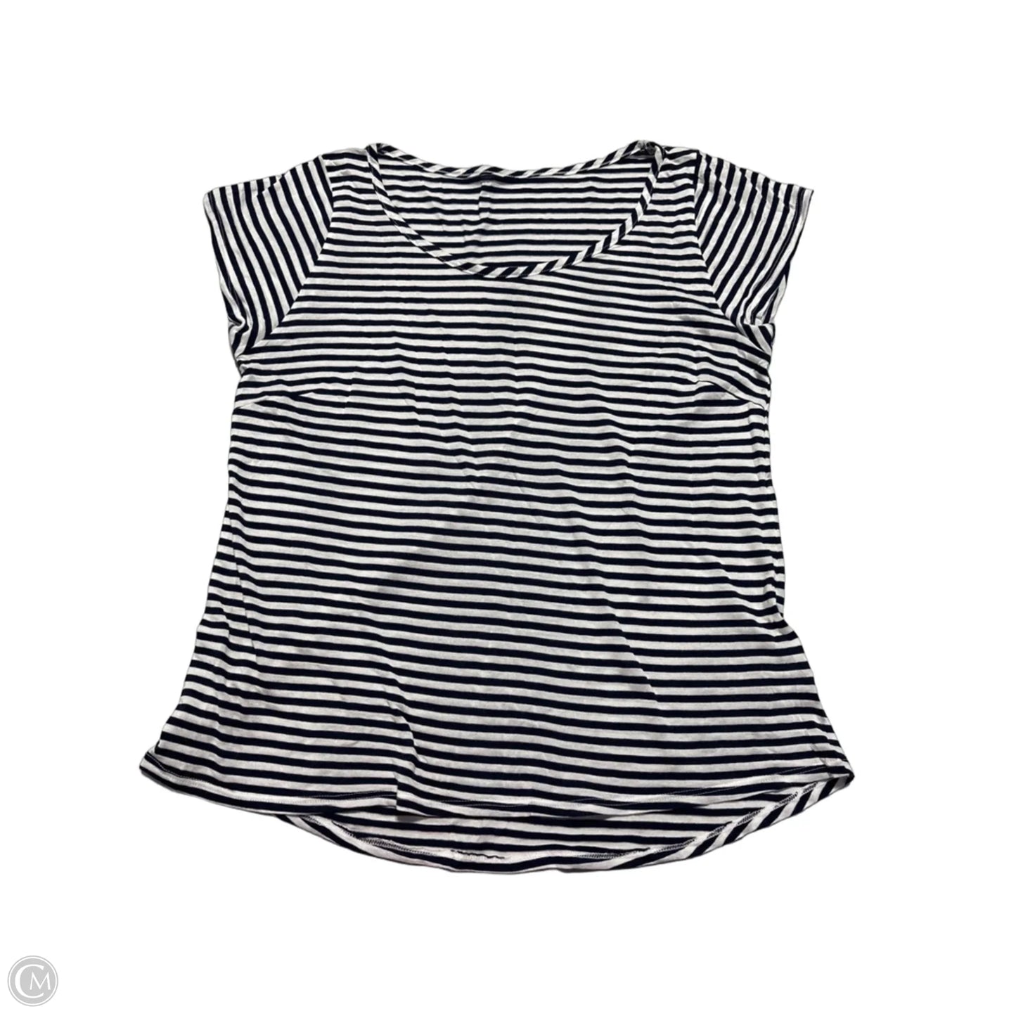 Top Short Sleeve By Ag Jeans In Striped Pattern, Size: Xl