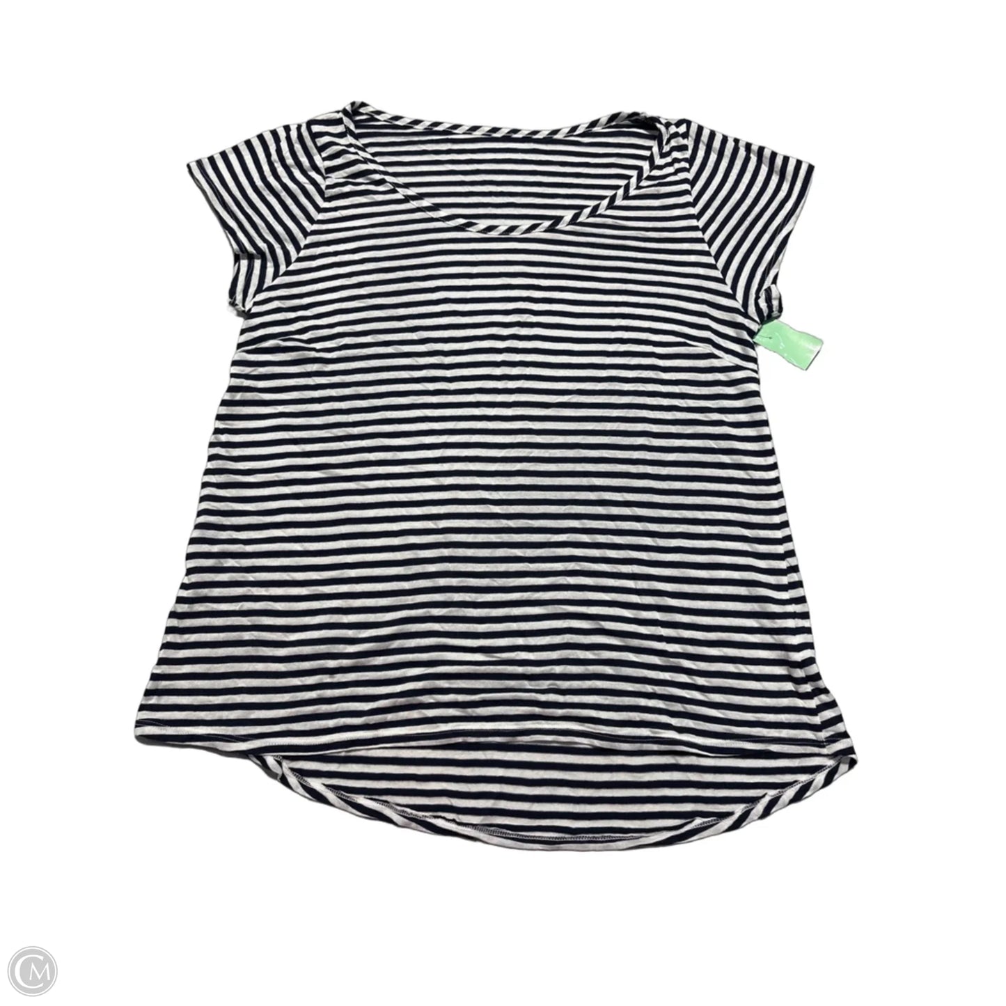 Top Short Sleeve By Ag Jeans In Striped Pattern, Size: Xl