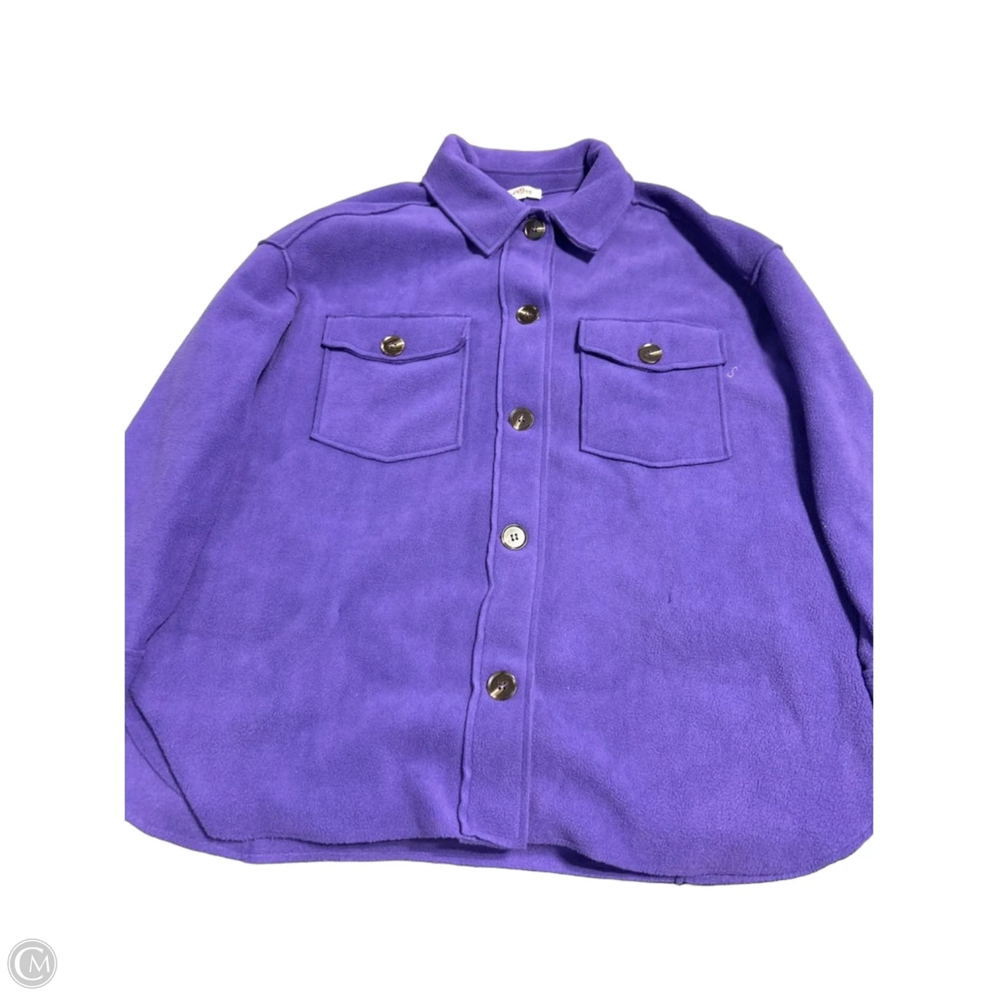 Jacket Fleece By Geegee In Purple, Size: L